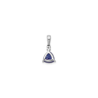 Trillion Tanzanite and Diamond Pendant (14K) back - Popular Jewelry - New York