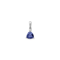 Trillion Tanzanite and Diamond Pendant (14K) front - Popular Jewelry - New York