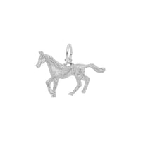 Trotting Horse Pendant white (14K) main - Popular Jewelry - New York