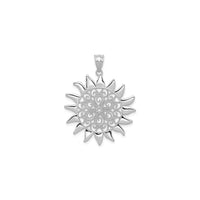 White Sun Filigree Pendant (14K) front - Popular Jewelry - New York
