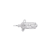 Small Music Staff Charm white (14K) main - Popular Jewelry - New York