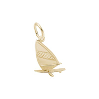 Windsurfing Board Charm yellow (14K) main - Popular Jewelry - New York