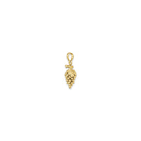 3D Golden Grape Cluster Pendant