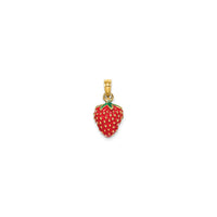 3D Red Strawberry Pendant (14K)