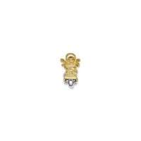 3D Two-Tone Motorcycle Pendant (14K)