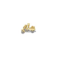 3D Two-Tone Motorcycle Pendant (14K)
