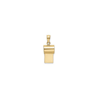 3D Wide Golden Whistle Pendant (14K)