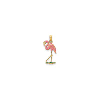 Colorful Flamingo 3D Pendant (14K)