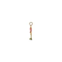 Colorful Flamingo 3D Pendant (14K)