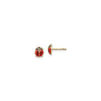 Ladybug Enamel Post Stud Earrings (14K)