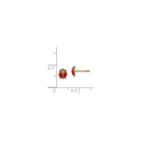 Ladybug Enamel Post Stud Earrings (14K)