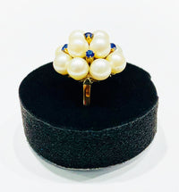 Pearl sapphire ring (14K).