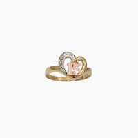 Tri-Color Heart 15 Birthday/ Quinceañera Ring (14k)