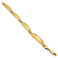 X-Bar & Mesh Yellow Gold Bracelet (18K)