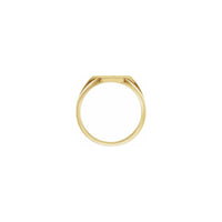 Octagonal Satin Signet Ring (18K) setting - Popular Jewelry - New York