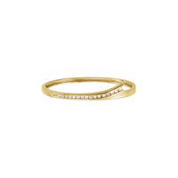 Rising Diamond Channel Bangle yellow (14K) front - Popular Jewelry - New York