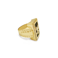 Rectangle Halo Eagle Presidential Ring (14K) Popular Jewelry New York