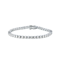 Round Zirconia Tennis Bracelet (Silver)