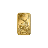 1 oz PAMP Suisse Chinese Lunar New Year of the Ox 牛 2021 Edition Gold Bar 999.9 Fine Closeup Back Feed Cart Wheel Blossom Tree View