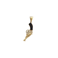 Iced-Out Anaconda Pistol Gun Pendant (14K)