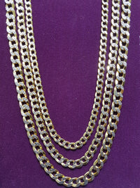 Two-Tone Lightweight Flat Cubanlink Chain 14K - Lucky Diamond 恆福珠寶金行 New York City 169 Canal Street 10013 Jewelry store Playboi Charlie Chinatown @luckydiamondny 2124311180