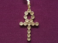 Iced-Out Halo Setting Ankh Pendant 14K - Lucky Diamond 恆福珠寶金行 New York City 169 Canal Street 10013 Jewelry store Playboi Charlie Chinatown @luckydiamondny 2124311180