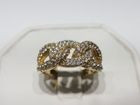 Iced-Out Round Cubanlink Ring 10K - Lucky Diamond 恆福珠寶金行 New York City 169 Canal Street 10013 Jewelry store Playboi Charlie Chinatown @luckydiamondny 2124311180