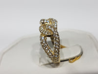 Iced-Out Round Cubanlink Ring 10K - Lucky Diamond 恆福珠寶金行 New York City 169 Canal Street 10013 Jewelry store Playboi Charlie Chinatown @luckydiamondny 2124311180