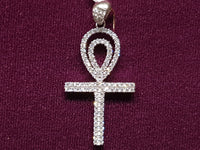 Iced-Out Pave Ankh Pendant Silver - Lucky Diamond 恆福珠寶金行 New York City 169 Canal Street 10013 Jewelry store Playboi Charlie Chinatown @luckydiamondny 2124311180