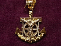 Nugget Style Jesus Anchor Pendant 10K - Lucky Diamond 恆福珠寶金行 New York City 169 Canal Street 10013 Jewelry store Playboi Charlie Chinatown @luckydiamondny 2124311180