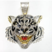 Diamond White Tiger Pendant (10K)