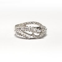 Ocean Wave CZ Ring (Sterling Silver)