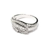 Ocean Wave CZ Ring (Sterling Silver)