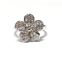 Flower CZ Ring (Sterling Silver)