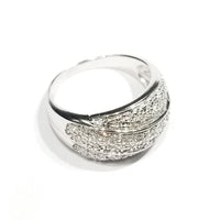 Tri-Band CZ Ring (Sterling Silver)