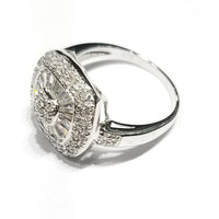 Square Cut CZ Ring (Sterling Silver)