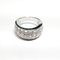 Triple Layer CZ Ring (Sterling Silver)