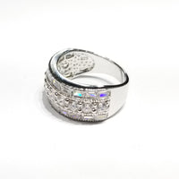Triple Layer CZ Ring (Sterling Silver)