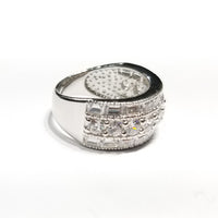 Triple Layer CZ Ring (Sterling Silver)