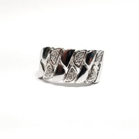 Vertical CZ Bands Ring (Sterling Silver)