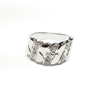 Vertical CZ Bands Ring (Sterling Silver)