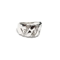 Vertical CZ Bands Ring (Sterling Silver)