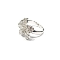 Flower Petal CZ Ring (Sterling Silver)