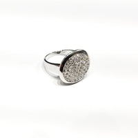 Solid Round CZ Ring (Sterling Silver)