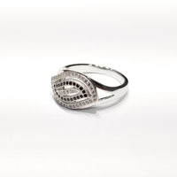 Leaf Charm CZ Ring (Sterling Silver)