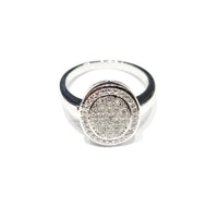 Oval Glamorous CZ Ring (Sterling Silver)