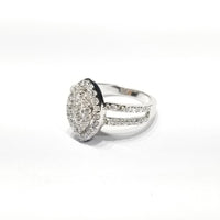 Glamorous Women's CZ Ring (Sterling Silver)