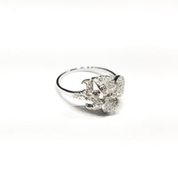 Flower Petal CZ Ring (Sterling Silver)