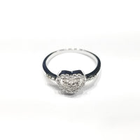 Heart Shaped CZ Ring (Sterling Silver)