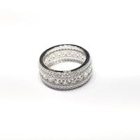 Iced Out CZ Ring (Stonesall angles) (Sterling Silver)